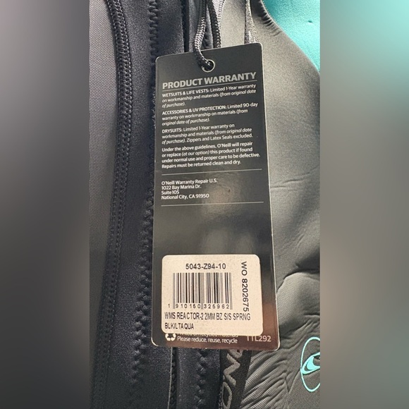 O'NEILL WOMEN'S REACTOR-2 2MM BACK ZIP S/S SPRING (size 10) Wetsuit - Picture 6 of 7